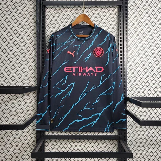 Maglia Manchester City away 2023 2024 maniche lunghe