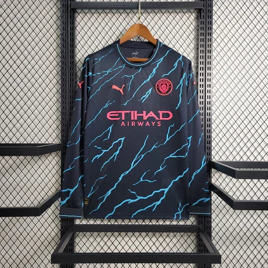 Maglia Manchester City away 2023 2024 maniche lunghe