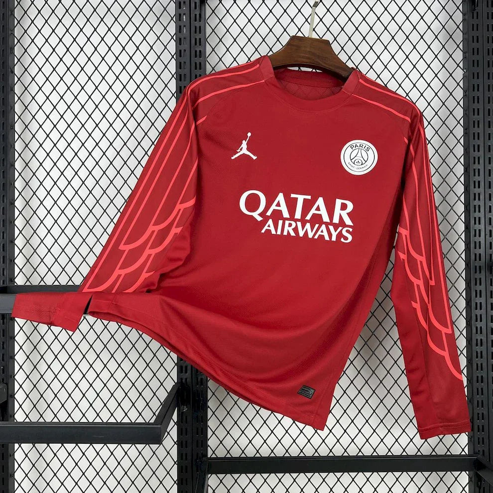 Maglia Maniche Lunghes PSG Rosso